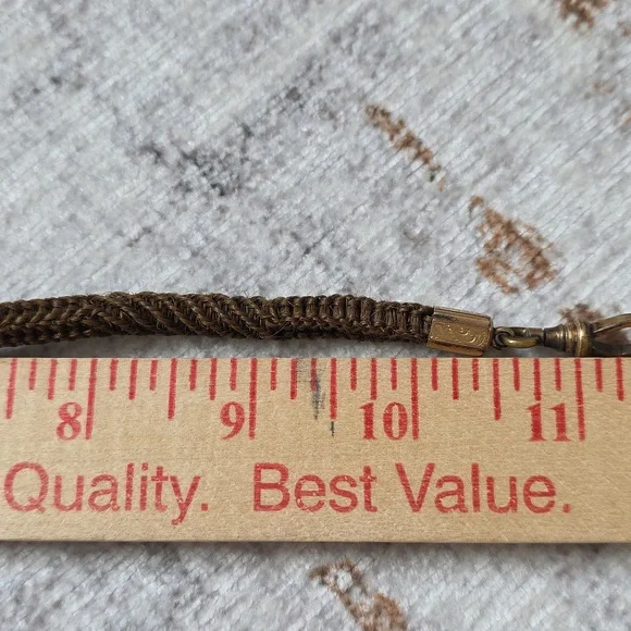 Antique Japan Trinket Box Silk Boucher Landscape Tintype Hair Mourning Chain - Picture 14 of 16